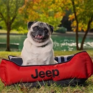 Jeep Grille & Headlights Cuddler Orthopedic Elevated Cat & Dog Bed